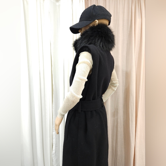 Thomas Wylde Rare Vintage Virgin Wool Real Fox Fur 100% Silk Linning Long Coat - Picture 10 of 16